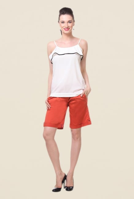 Kaaryah White Solid Cami Top Kaaryah White Solid Cami Top