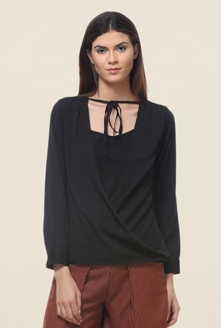 Kaaryah Black Solid Top Kaaryah Black Solid Top