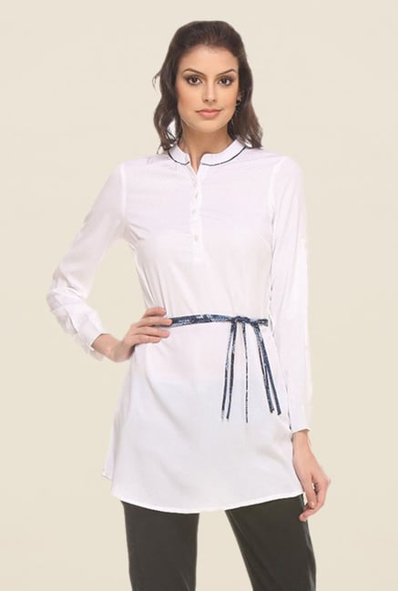 Kaaryah White Solid Top Kaaryah White Solid Top