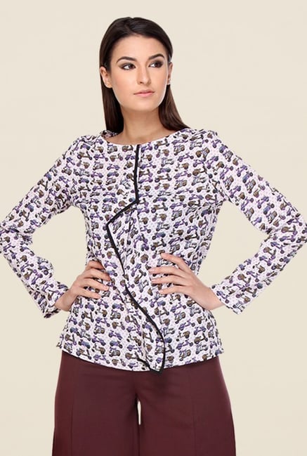Kaaryah White Printed Top Kaaryah White Printed Top