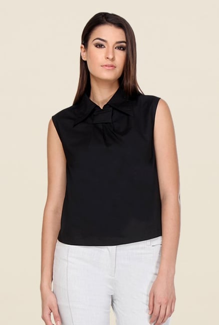 Kaaryah Black Solid Top Kaaryah Black Solid Top