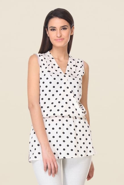 Kaaryah White Polka Dot Top Kaaryah White Polka Dot Top
