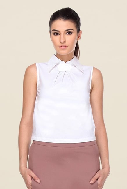 Kaaryah White Solid Top Kaaryah White Solid Top