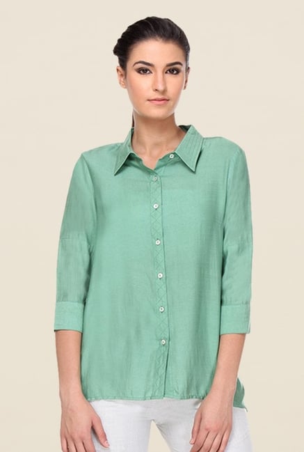 Kaaryah Green Solid Top Kaaryah Green Solid Top