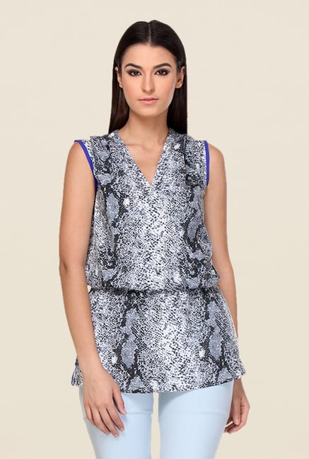 Kaaryah White Printed Top Kaaryah White Printed Top