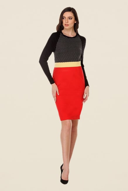 Kaaryah Black & Red Polka Dot Dress Kaaryah Black & Red Polka Dot Dress