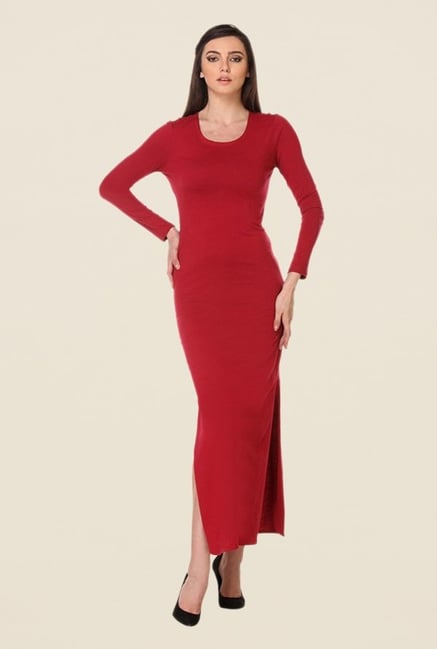 Kaaryah Maroon Long Length Dress Kaaryah Maroon Long Length Dress