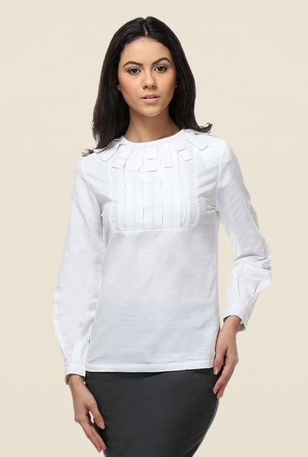 Kaaryah White Solid Top Kaaryah White Solid Top