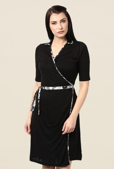 Kaaryah Black Solid Dress Kaaryah Black Solid Dress