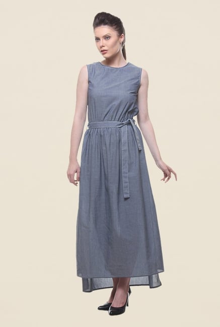 Kaaryah Blue Solid Dress Kaaryah Blue Solid Dress