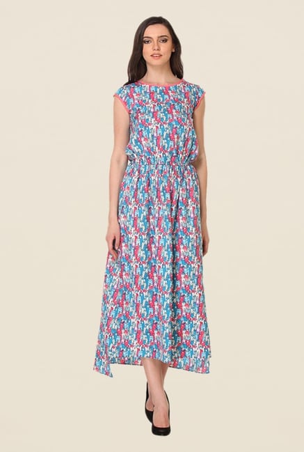 Kaaryah Multicolor Printed Relaxed Fit Dress Kaaryah Multicolor Printed Relaxed Fit Dress
