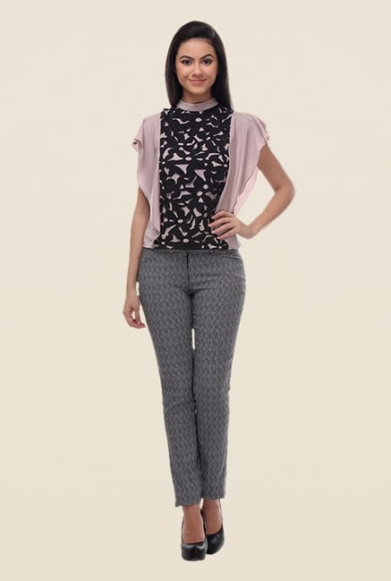 Kaaryah Beige Floral Print Top Kaaryah Beige Floral Print Top