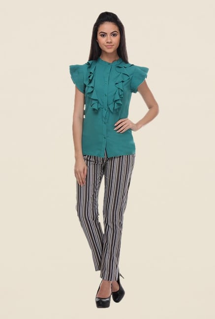 Kaaryah Teal Solid Top Kaaryah Teal Solid Top