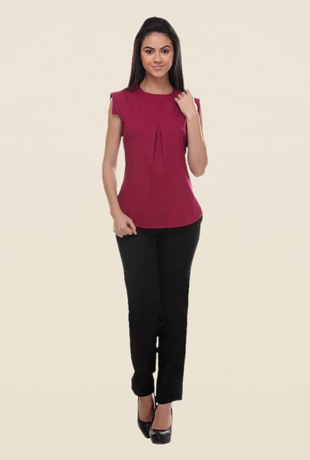 Kaaryah Magenta Solid Top Kaaryah Magenta Solid Top