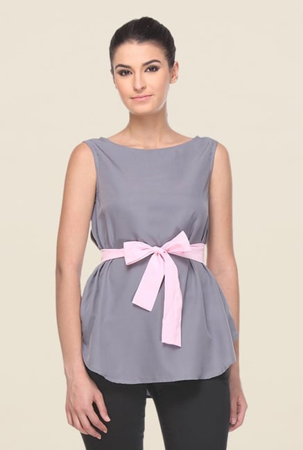 Kaaryah Grey Solid Top Kaaryah Grey Solid Top