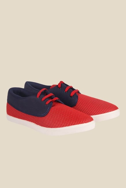 Juan David Red & Navy Plimsolls Juan David Red & Navy Plimsolls