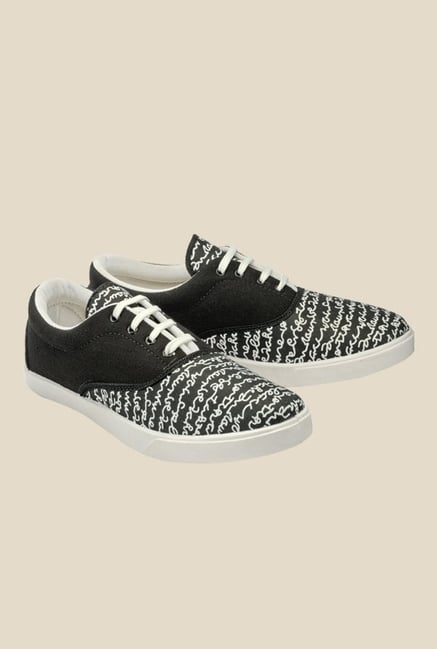 Juan David Black & White Plimsolls Juan David Black & White Plimsolls