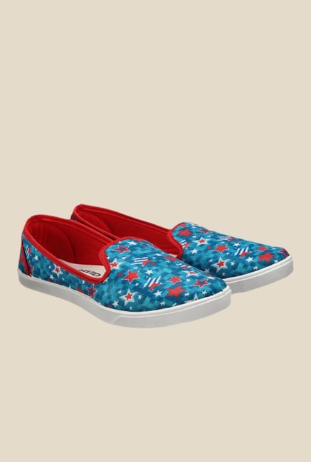 Juan David Blue & Red Plimsolls Juan David Blue & Red Plimsolls