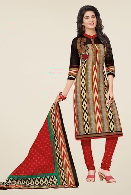 Salwar Studio Multicolor Cotton Ikkat Dress Material Salwar Studio Multicolor Cotton Ikkat Dress Material