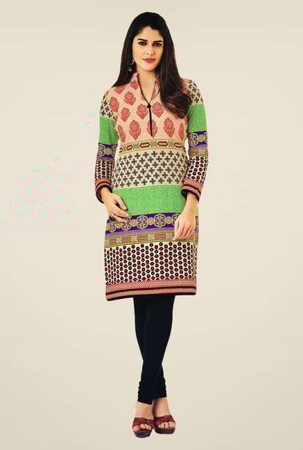 Salwar Studio Multicolor Cotton Printed Unstitched Kurti Salwar Studio Multicolor Cotton Printed Unstitched Kurti