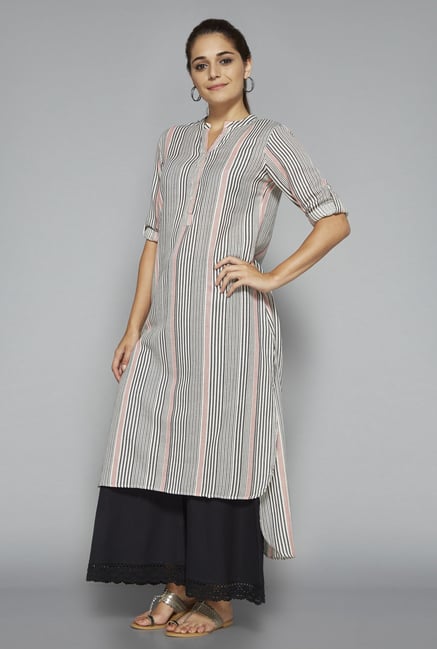 Utsa by Westside Black Striped Kurta Utsa by Westside Black Striped Kurta