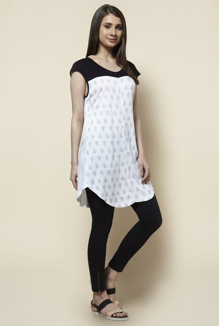 Zudio White Printed Top Zudio White Printed Top