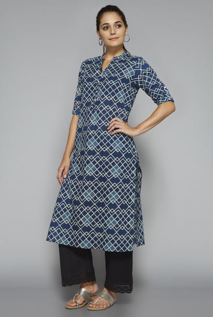 Utsa by Westside Navy Printed Kurta Utsa by Westside Navy Printed Kurta