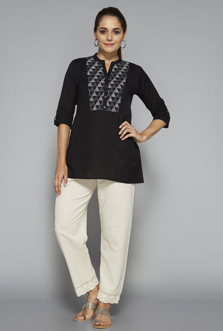 Utsa by Westside Black Embroidered Kurti Utsa by Westside Black Embroidered Kurti