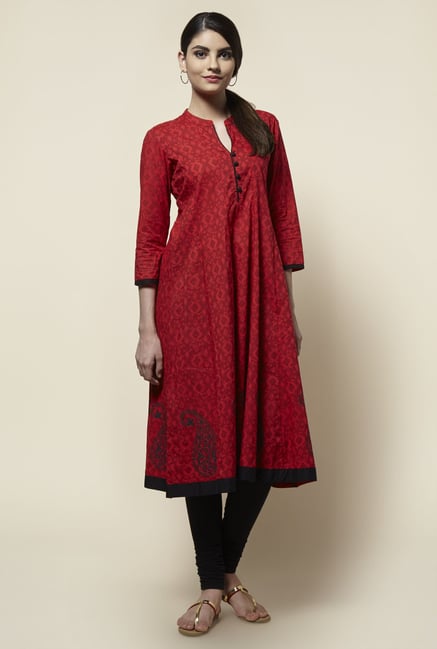Zudio Rust Printed Kurta Zudio Rust Printed Kurta