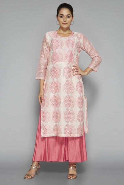 Zuba by Westside Pink Printed Kurta Zuba by Westside Pink Printed Kurta