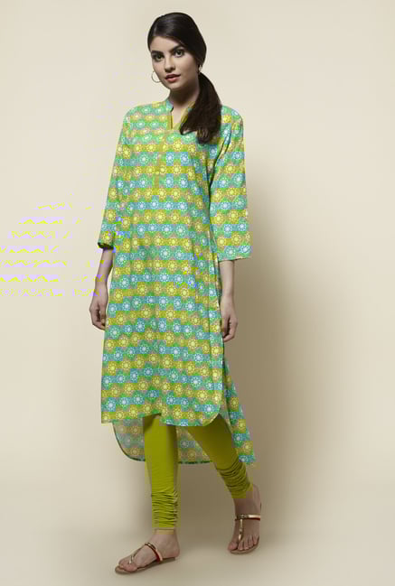 Zudio Lime Printed Kurta Zudio Lime Printed Kurta
