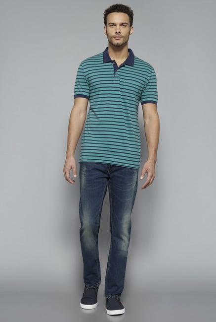 Westsport by Westside Green Striped T Shirt Westsport by Westside Green Striped T Shirt