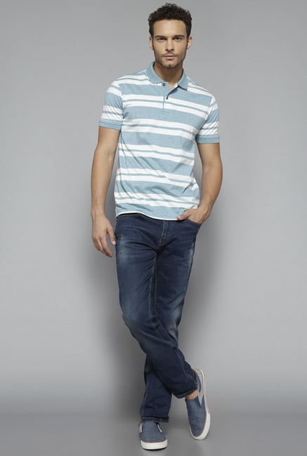 Westsport by Westside Blue Striped T Shirt Westsport by Westside Blue Striped T Shirt