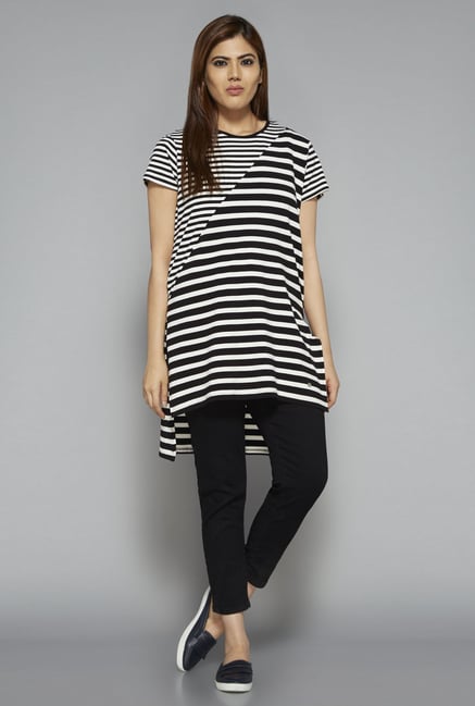 Sassy Soda by Westside Black Striped T Shirt Sassy Soda by Westside Black Striped T Shirt