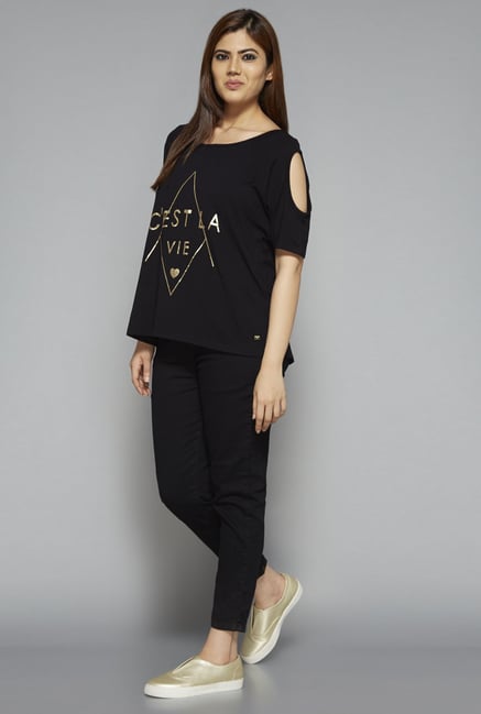 Sassy Soda by Westside Black Celeste T Shirt Sassy Soda by Westside Black Celeste T Shirt