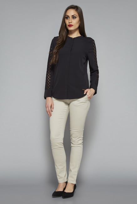 Wardrobe by Westside Black Jossey Blouse Wardrobe by Westside Black Jossey Blouse