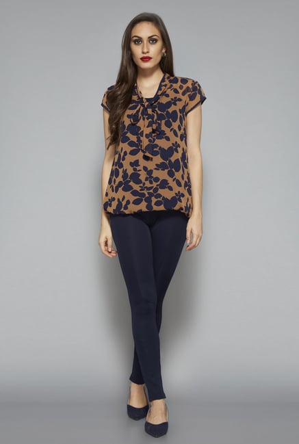 Wardrobe by Westside Brown Pace Top Wardrobe by Westside Brown Pace Top
