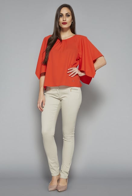 Wardrobe by Westside Orange Riley Top Wardrobe by Westside Orange Riley Top