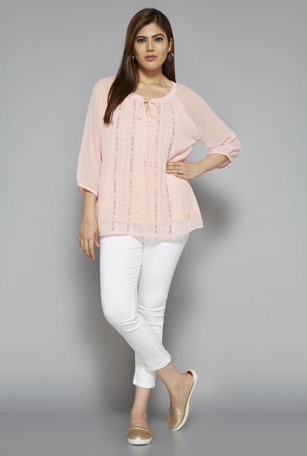 Gia by Westside Peach Ashley Blouse Gia by Westside Peach Ashley Blouse