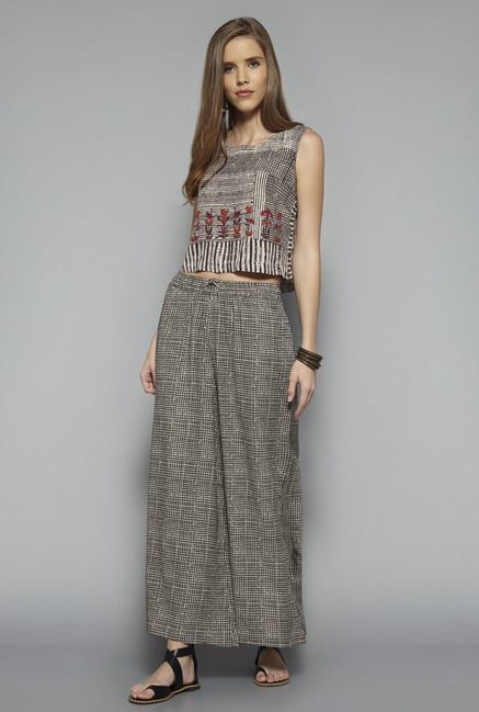 Bombay Paisley by Westside Grey Printed Palazzo Bombay Paisley by Westside Grey Printed Palazzo