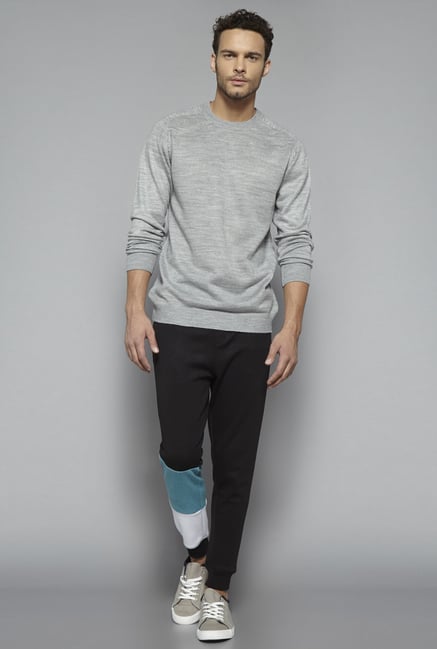 Nuon by Westside Grey Textured Sweatshirt Nuon by Westside Grey Textured Sweatshirt