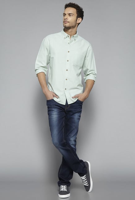 Westsport by Westside Green Solid Shirt Westsport by Westside Green Solid Shirt