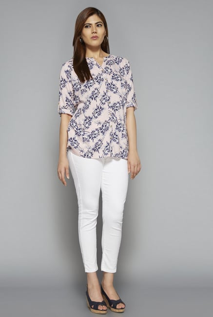 Gia by Westside Pink Printed Blouse Gia by Westside Pink Printed Blouse