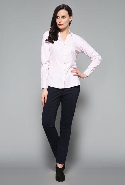 Wardrobe by Westside Navy Solid Trouser Wardrobe by Westside Navy Solid Trouser