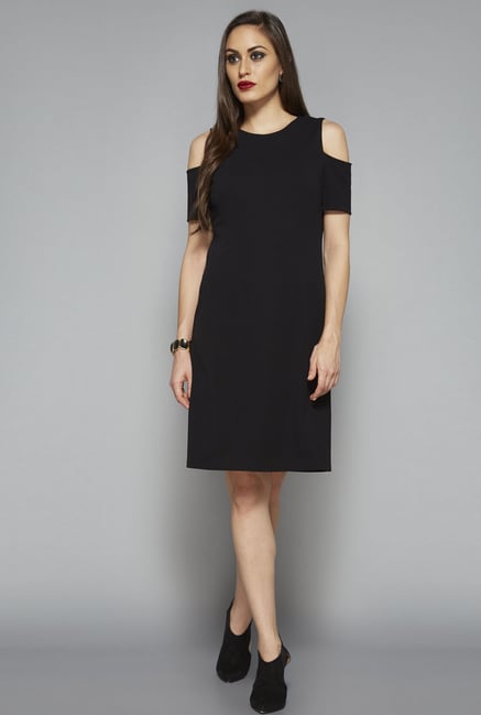 Wardrobe by Westside Black Solid Dress Wardrobe by Westside Black Solid Dress