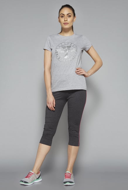 Westsport by Westside Grey Printed T Shirt Westsport by Westside Grey Printed T Shirt