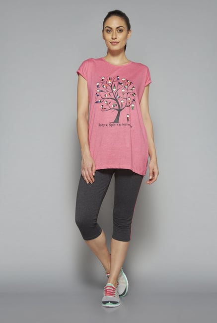 Westsport by Westside Pink Printed T Shirt Westsport by Westside Pink Printed T Shirt