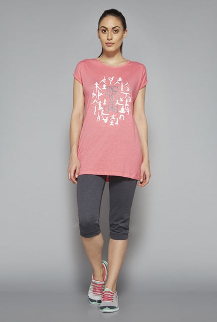 Westsport by Westside Peach Printed T Shirt Westsport by Westside Peach Printed T Shirt