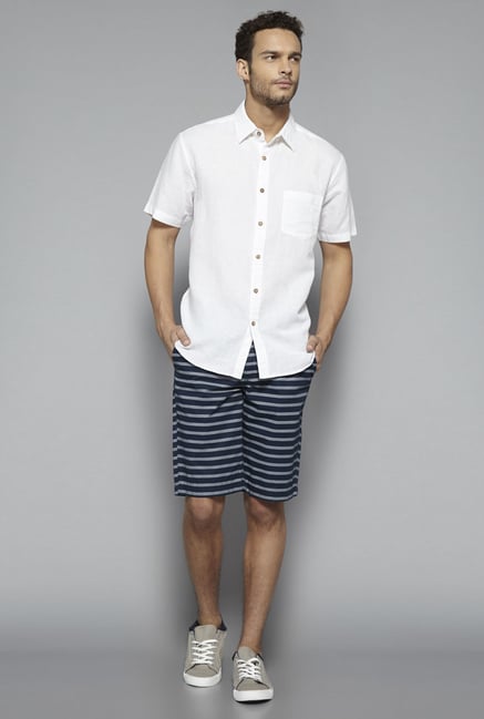 Westsport by Westside Navy Striped Shorts Westsport by Westside Navy Striped Shorts
