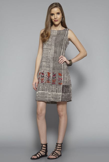Bombay Paisley by Westside Brown Printed Dress Bombay Paisley by Westside Brown Printed Dress